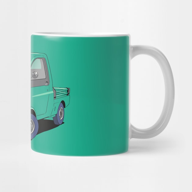 Daihatsu Midget kei car truck in green by Webazoot